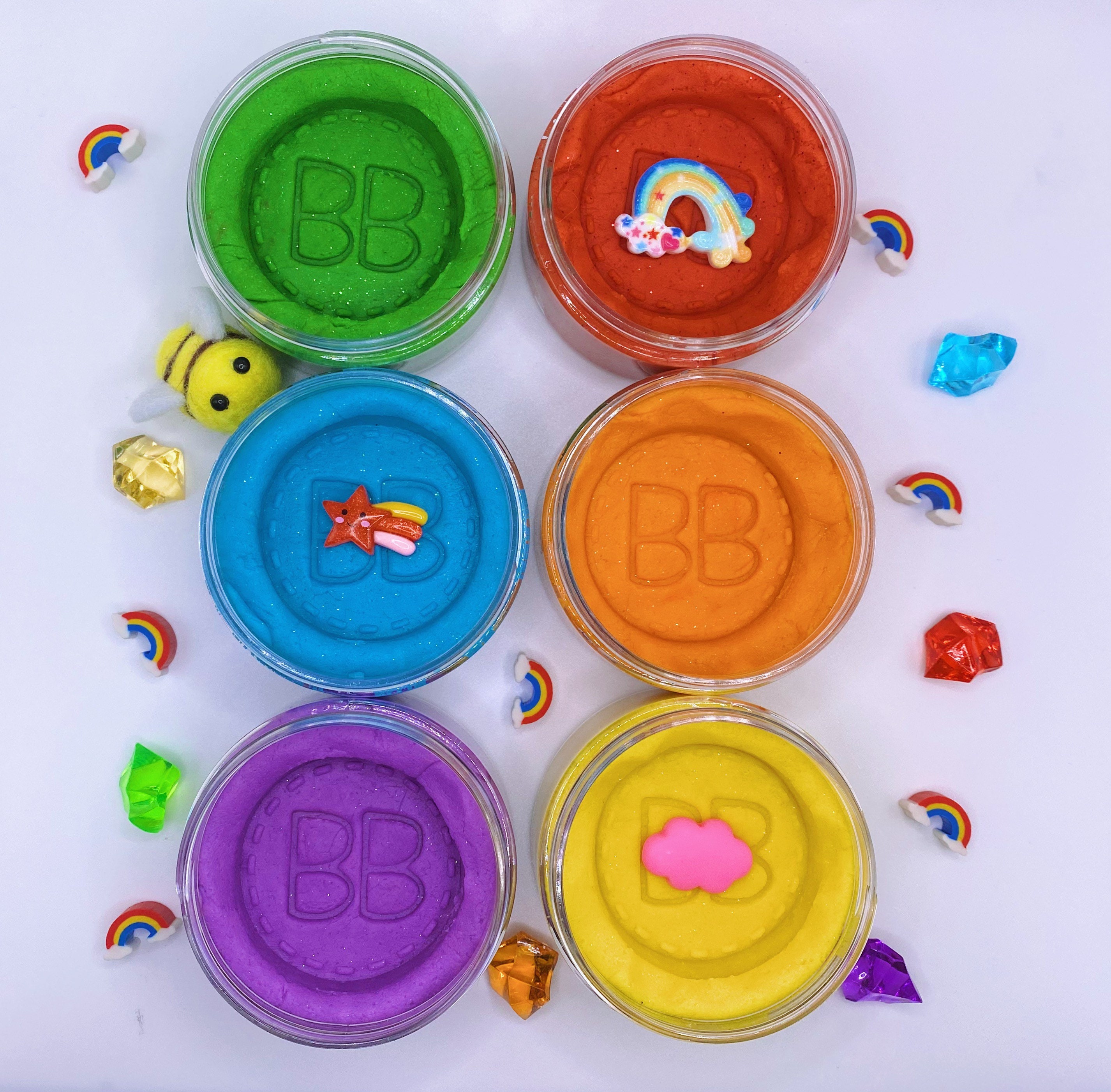 Holiday Mini Rainbow Sensory Playdough Set of 6 – Sweet Pea Children