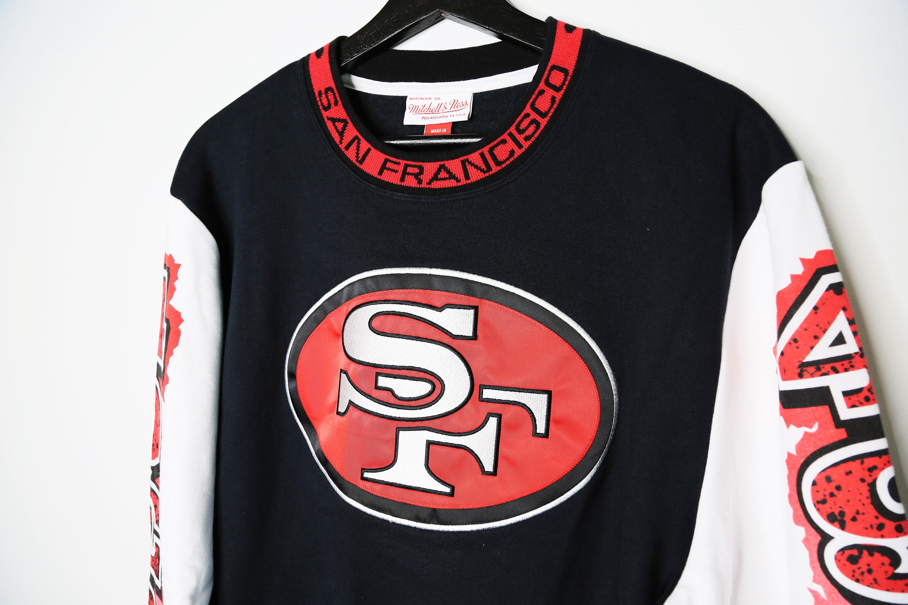 mitchell and ness 49ers crewneck