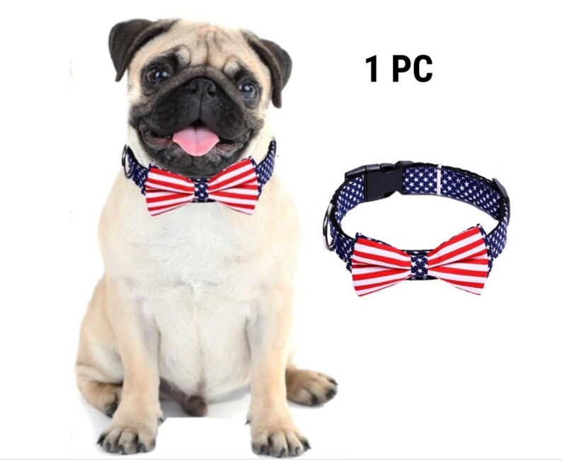 Dog Collar American Flag USA Flag Adjustable Dog Collar With Etsy