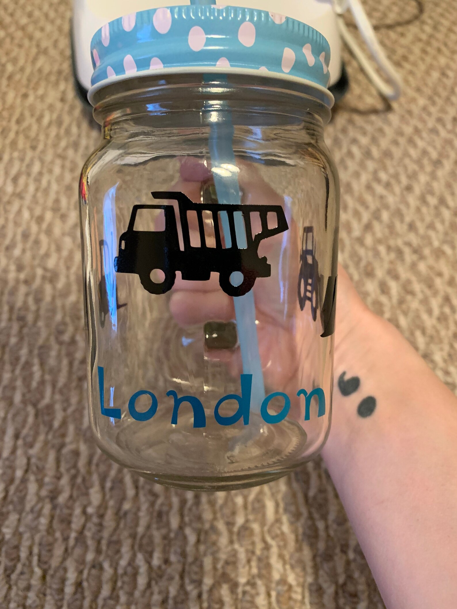 Glass mason jar tumbler Etsy