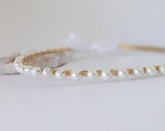 Handmade Greek Orthodox Wedding Crowns with Freshwater Pearls and 24K Gold