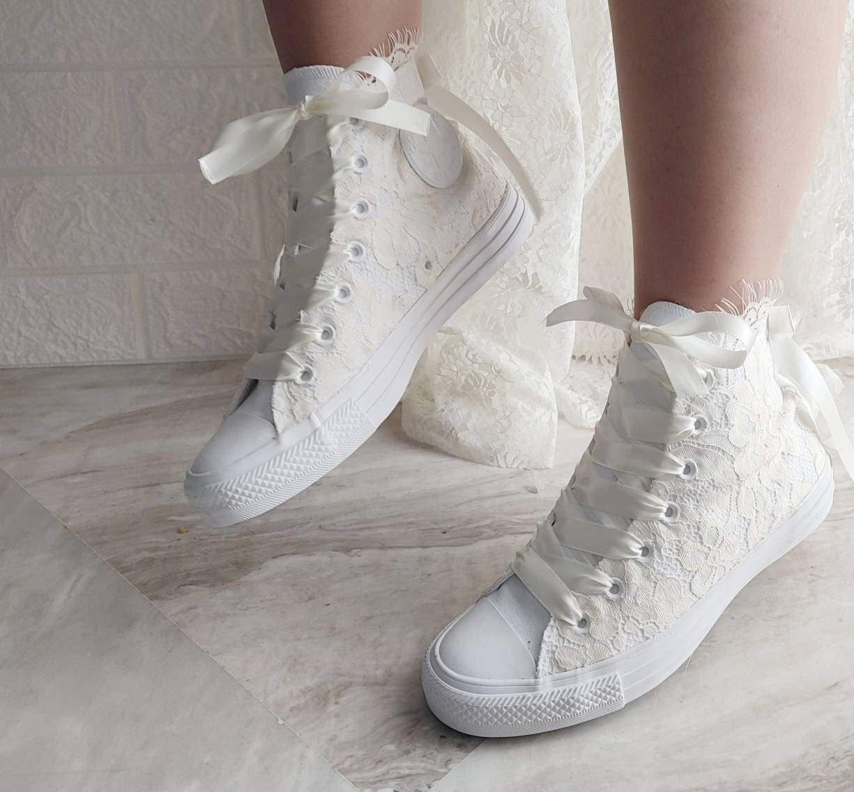 Converse Sposa Converse All Star Alte Pizzo Converse