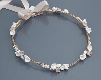Handmade Porcelain Stefana: Greek Orthodox Wedding Crowns