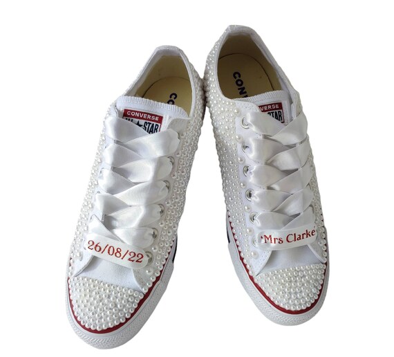 Bruiloft converse trouwschoenen voor bruid bruidsschoenen - Etsy Nederland