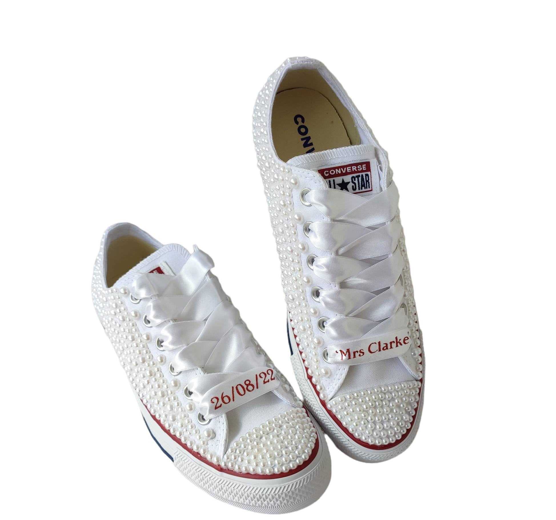 Bruiloft converse trouwschoenen voor bruid bruidsschoenen - Etsy Nederland