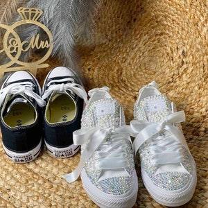 Costum Converse /Wedding Converse/Wedding Custom Converse / Bride Converse / Wedding Chucks /