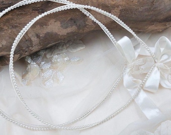 Handmade Greek Stefana: Minimalist Pearl Wedding Crowns