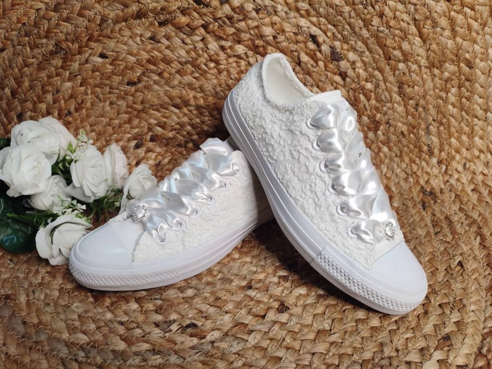 Lace converse for best sale wedding