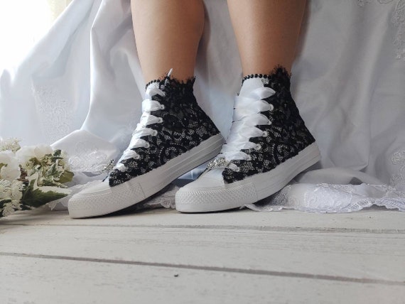 converse dentelle noir