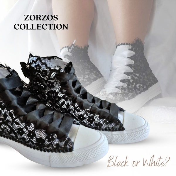 Black Wedding / Black Lace Converse