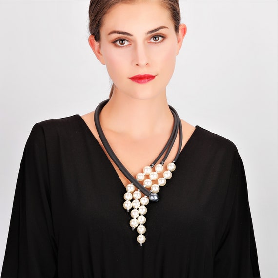 Aurora Designer - Lavender Color Keshi Pearl Necklace with Gold Filled  Spring Clasp R4045