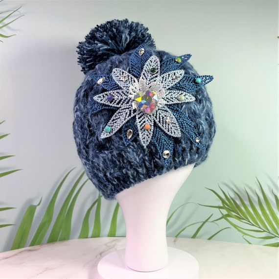 帽子 momentel Love Flower piercing beanie HAT - MOMENTEL JEWELRY