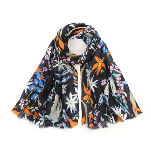 Black Cotton scarf, Green Cotton scarf,multi-color Cotton scarf,Beige scarf Hand-painted, hand-rolled scarf ,Multi-use Scarves ,gift for her
