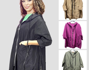 Lightweight ajustable Jacket-Waterproof Light Rain Jacket-Rain Protector Jacket With Hood-Waterproof Jacket For Everyday Wear- wind coat