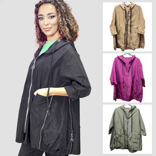 Lightweight ajustable Jacket-Waterproof Light Rain Jacket-Rain Protector Jacket With Hood-Waterproof Jacket For Everyday Wear- wind coat