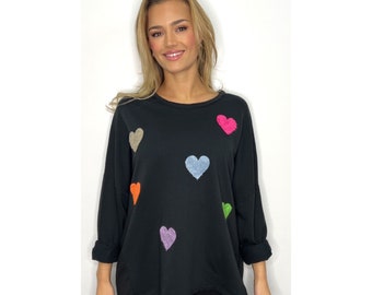 Sweetheart EMBROIDERIED Relaxing Fit Sweatshirt ONESIZE Fits All 8-16