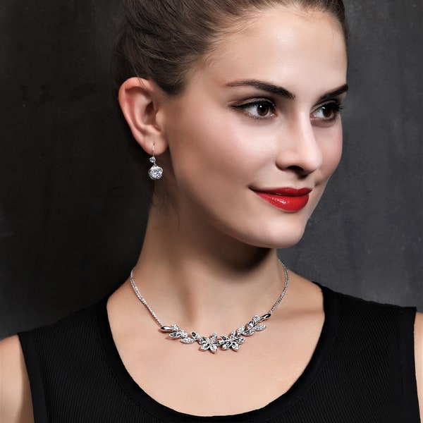 Rhinestone Necklace Etsy UK