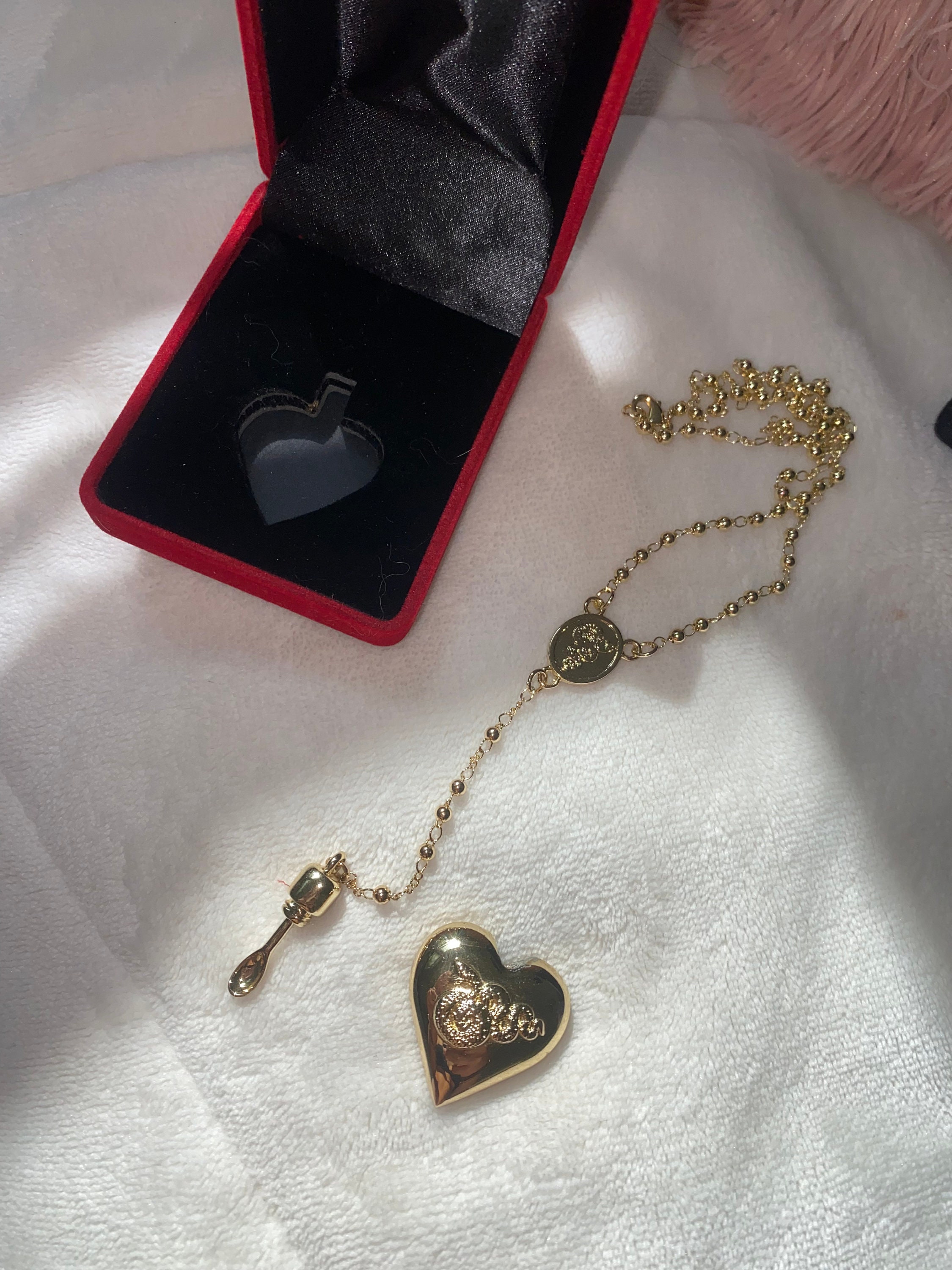 The lana heart necklace, comes with a drink stirring spoon #lanadelrey... |  TikTok