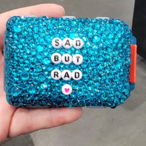 CUSTOM Rhinestone Travel Pill Cases |Bling Pill Case|Travel Pill Box |Cute Mental Health Organizer|Unique|Medication|Spoonie|Chronic Illness