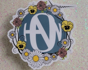 Hanson Floral Logo vinyl sticker | 3 inch Premium Vinyl - Weather proof | Perfect for water bottles, cars, and laptops!