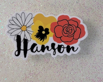 Hanson Pansy, Daisy, Rose vinyl sticker | 3 inch Premium Vinyl - Weather proof | Perfect for water bottles, cars, and laptops!