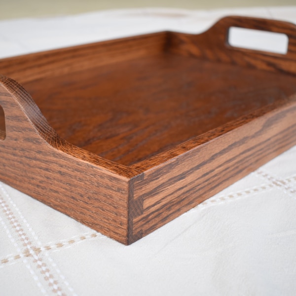 Amish-made Wooden Serving Tray. The Perfect wedding or anniversary gift. Also perfect and durable for breakfast in bed!