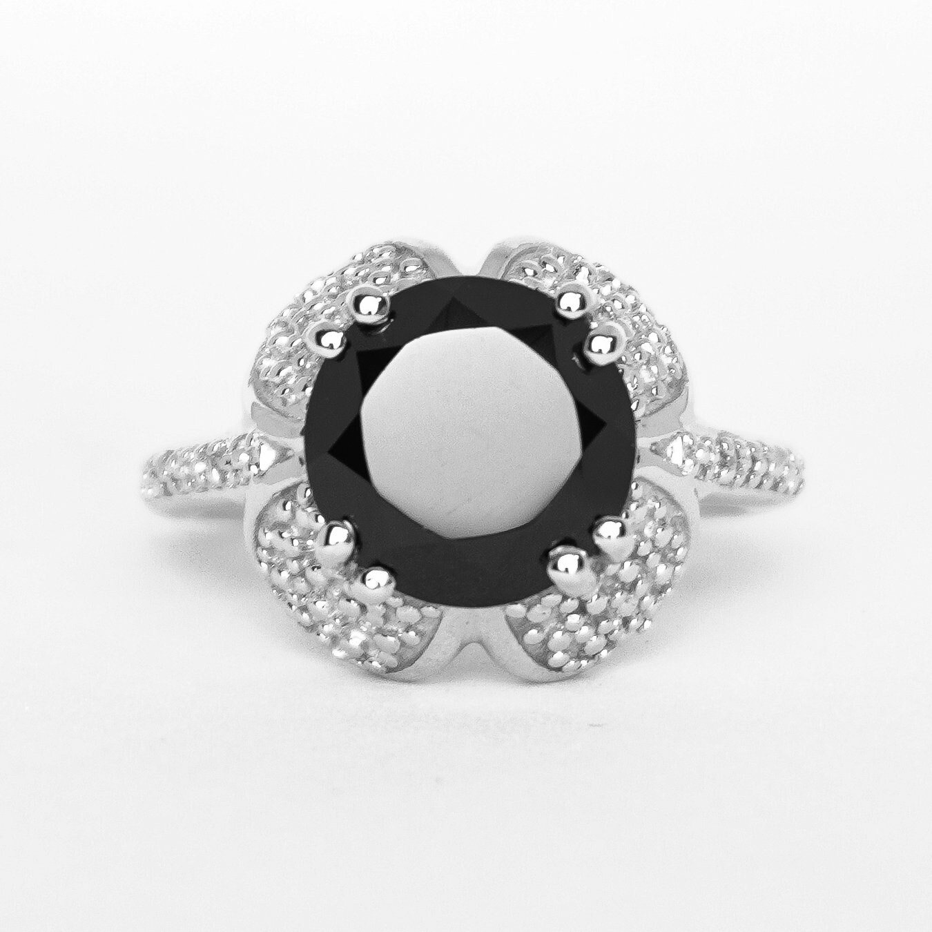 Dainty Marquise Cut Black Spinel Gemstones Jewelry Gift Silver Ring Size 6 7 8 9 Dainty Marquise Cut Black Spinel Gemstones Jewelry Gift Silver Ring Size 6 7 8 9