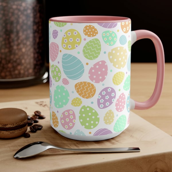 Colorful Easter Eggs Coffee Mug • Kitchen and Dining • Mug • Coffee Mug • Ceramic Mug • Easter Mug • Easter • Gifts for Her • Gifts