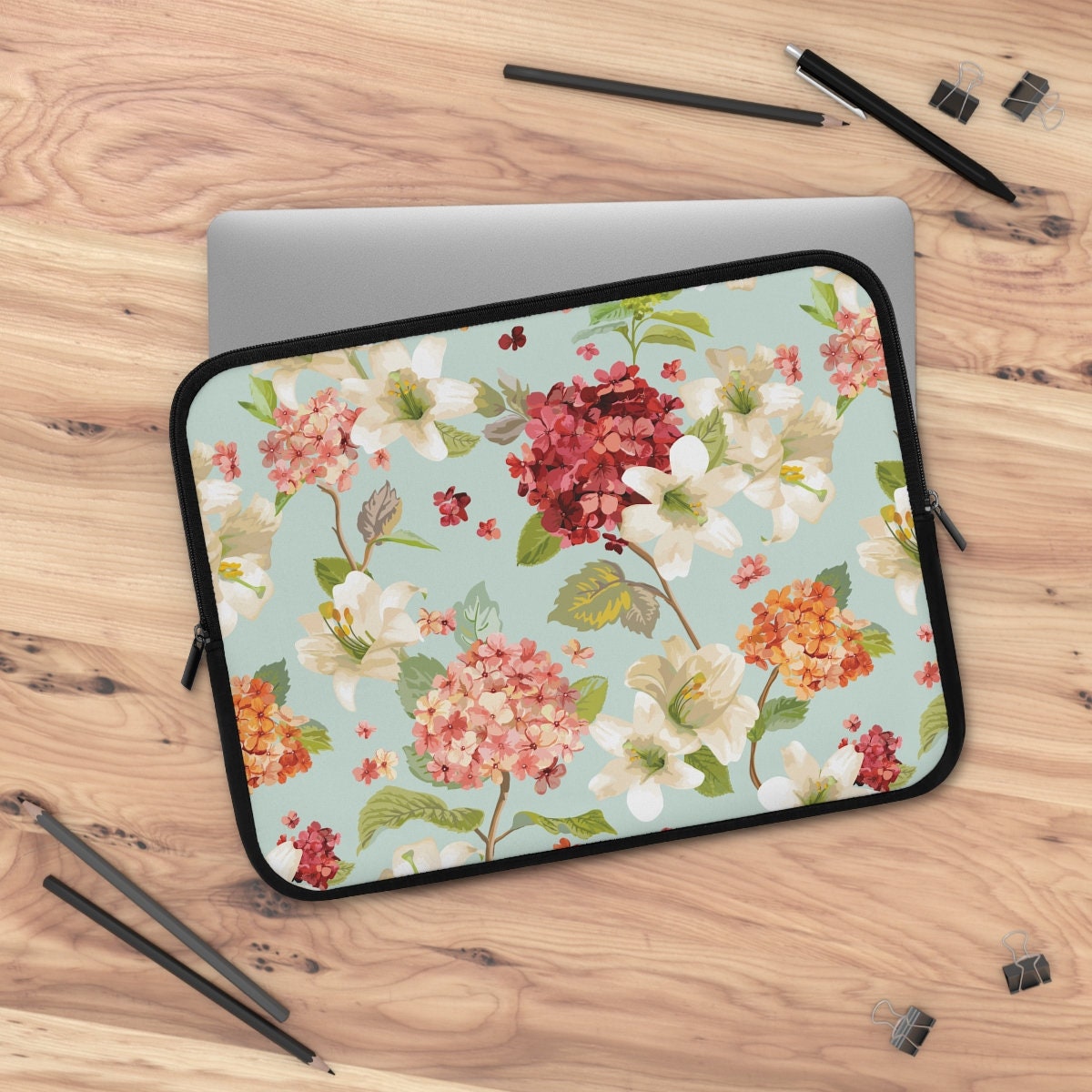  11-15.6 Inch Cute Puffy Laptop Sleeve Fairycore Floral