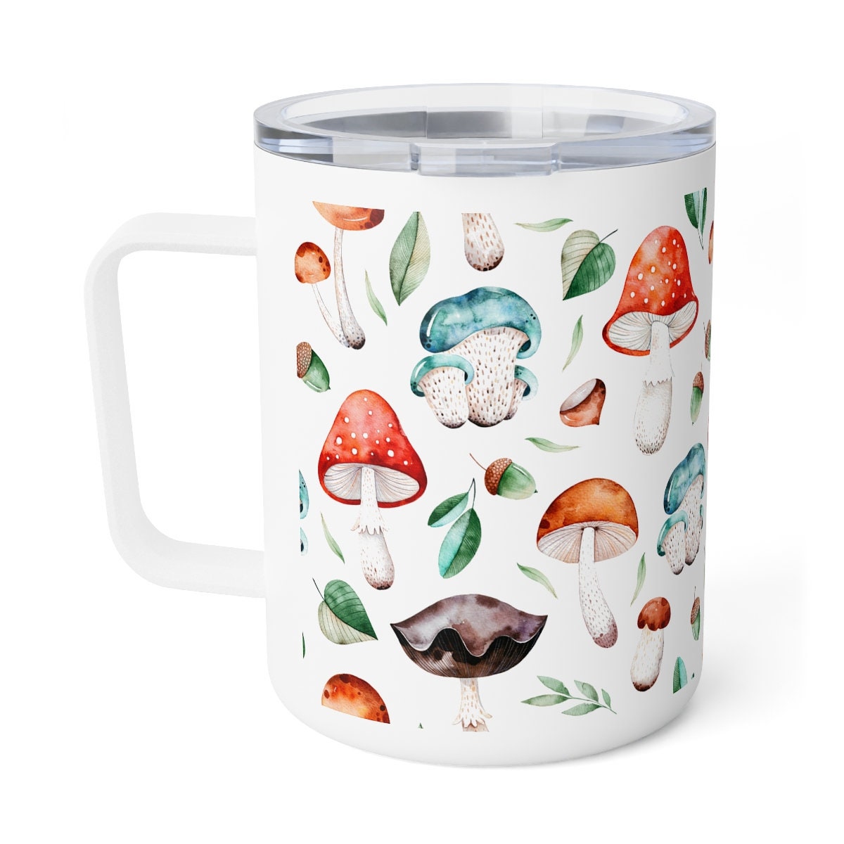 Acorns and Mushrooms Insulated Coffee Mug Mug Coffee Mug Stainless