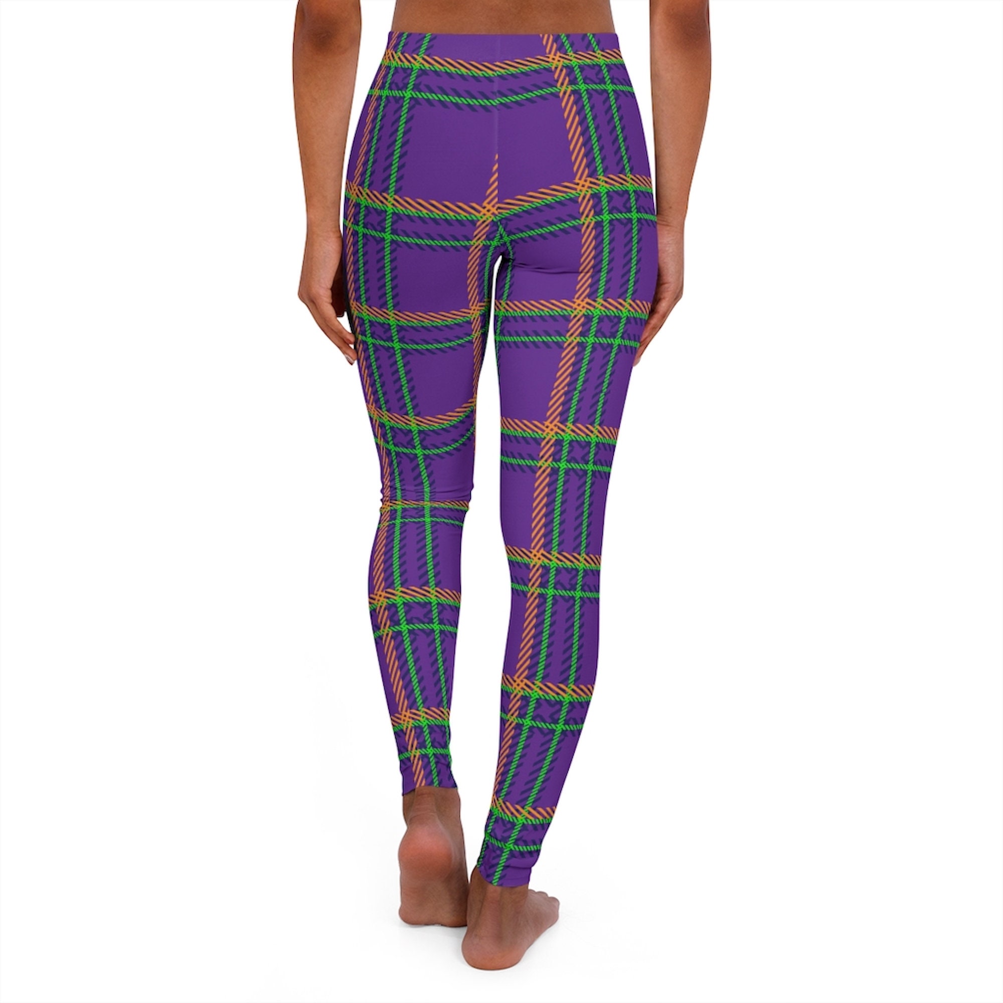 Spandex Leggings With Purple and Orange 