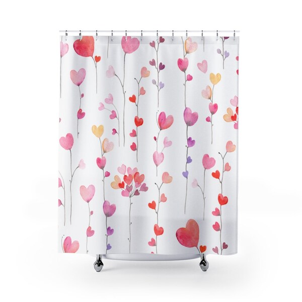 Heart Shower Curtain Etsy