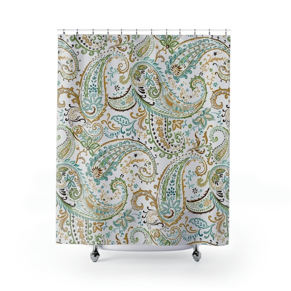 Paisley Shower Curtain Etsy