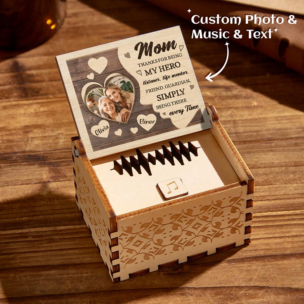 Record Music Box Custom Voice Recording Music Box – Wooden Audio Keepsake (upload Any ...