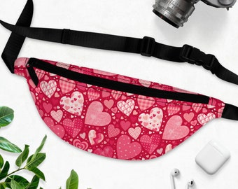 Blissful Hearts Fanny Pack | Crossbody Fanny Pack | Hip Pack | Waist Bag | Belly Bag