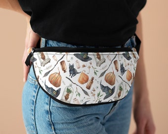 Halloween Witch Hats Fanny Pack | Crossbody Fanny Pack | Hip Pack | Waist Bag | Belly Bag