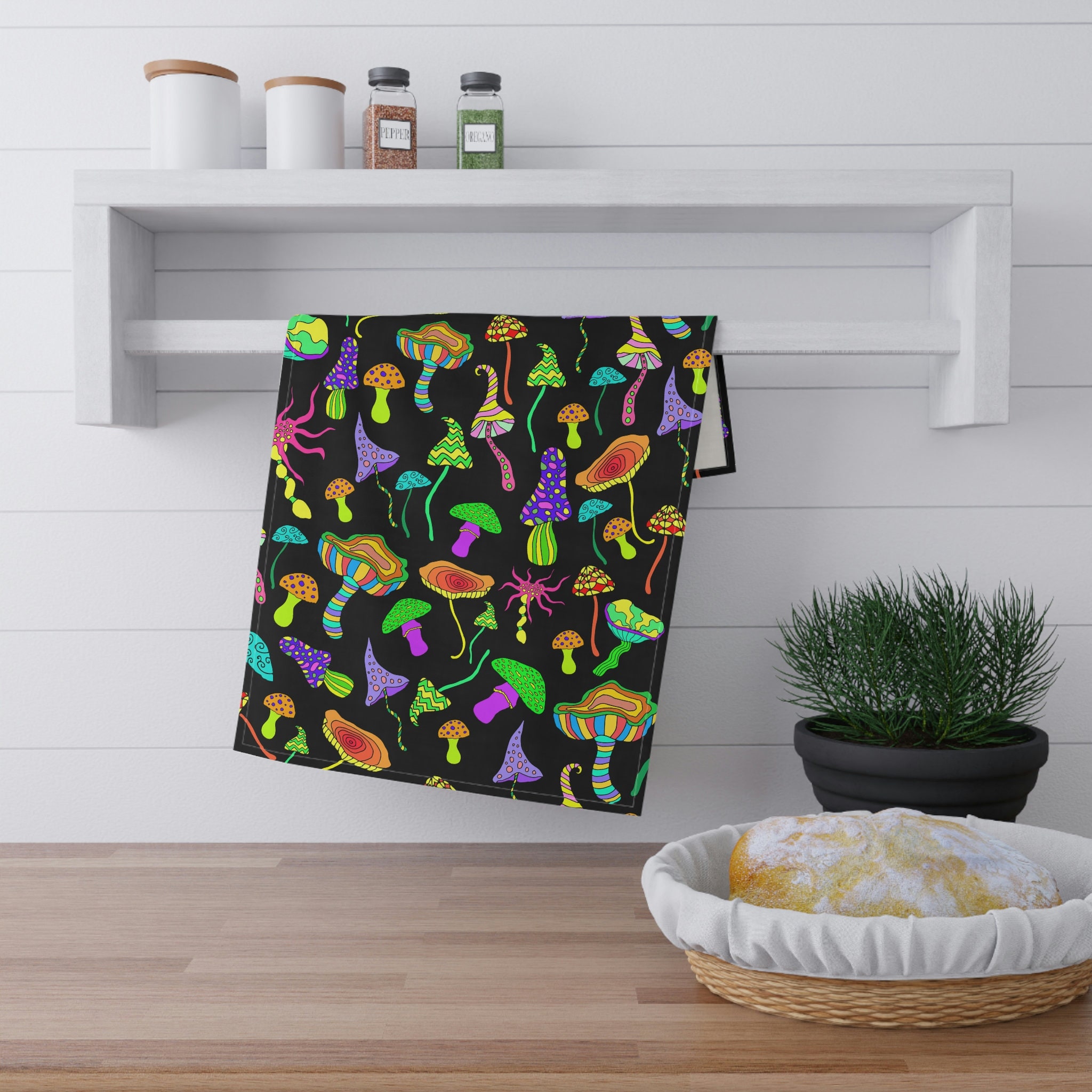 Get a Shroom Funny Mushroom Kitchen Towel – HappyFamilyClothing