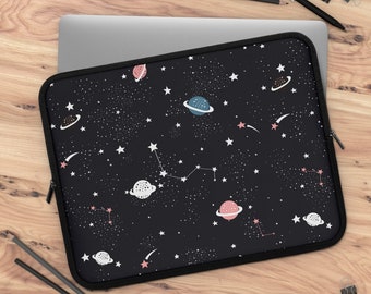 Space Galaxy Laptop Sleeve • Laptop Case • Office Gift • Gift for Her • Gift for Him • Stars • Celestial