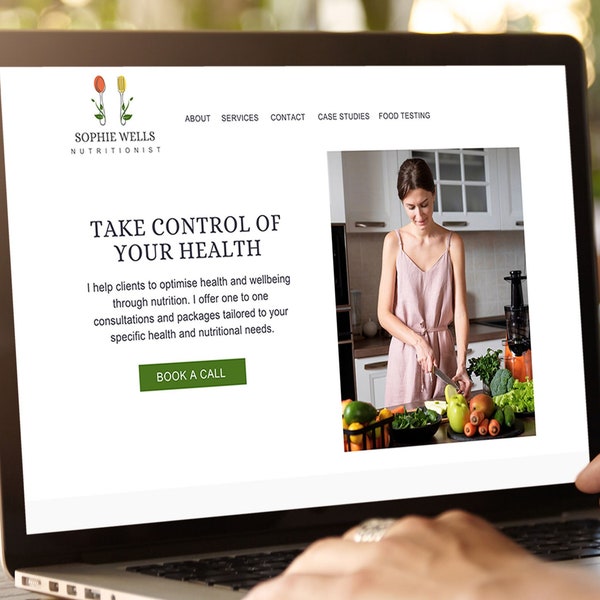 Nutritionist Website Nutrition Business Templates One Page Done for