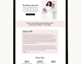 Coaching Website Template, Canva Website Template für Coaches, Sales Page, Done for you Coaching Website, Coaching Website Design Canva