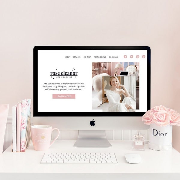 Life Coach Website Template, Canva Coaching Website, Done for You Coaching Website,  Coaching One Page Website, Sales Page