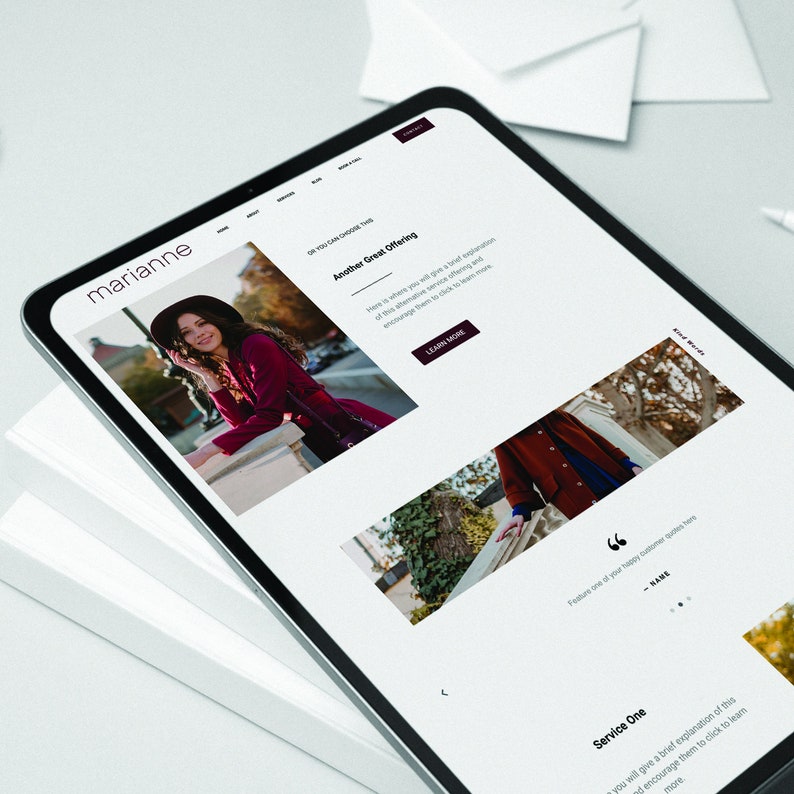 Premium WordPress Website Theme, Coaching Website, Elementor Pro, Blogger Template, 20 Pages, Online Course Website, Marianne image 6