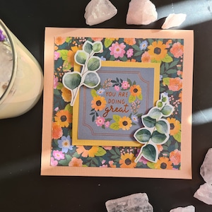 Handmade Greeting Card Gefeliciteerd, Veel succes, Jubileum, Liefde, Vriendschapskaart