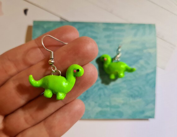 Clay 2024 dinosaur earrings