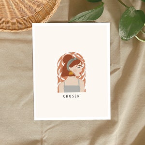 Chosen-Digital Art Print- Wall Decor- People Portrait