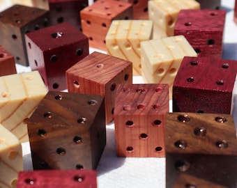 Wooden Dice Set, Handmade