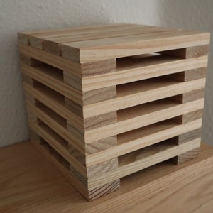 Handmade Wooden Cube Lamp
