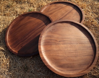 Custom Carved Wooden Plates