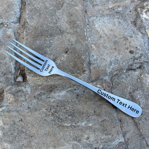 Custom Engraved Fork, Father, Mother, Customized Fork, Home, Anniversary, Birthday, personalized Salad Fork, Dad dinner fork for her or him