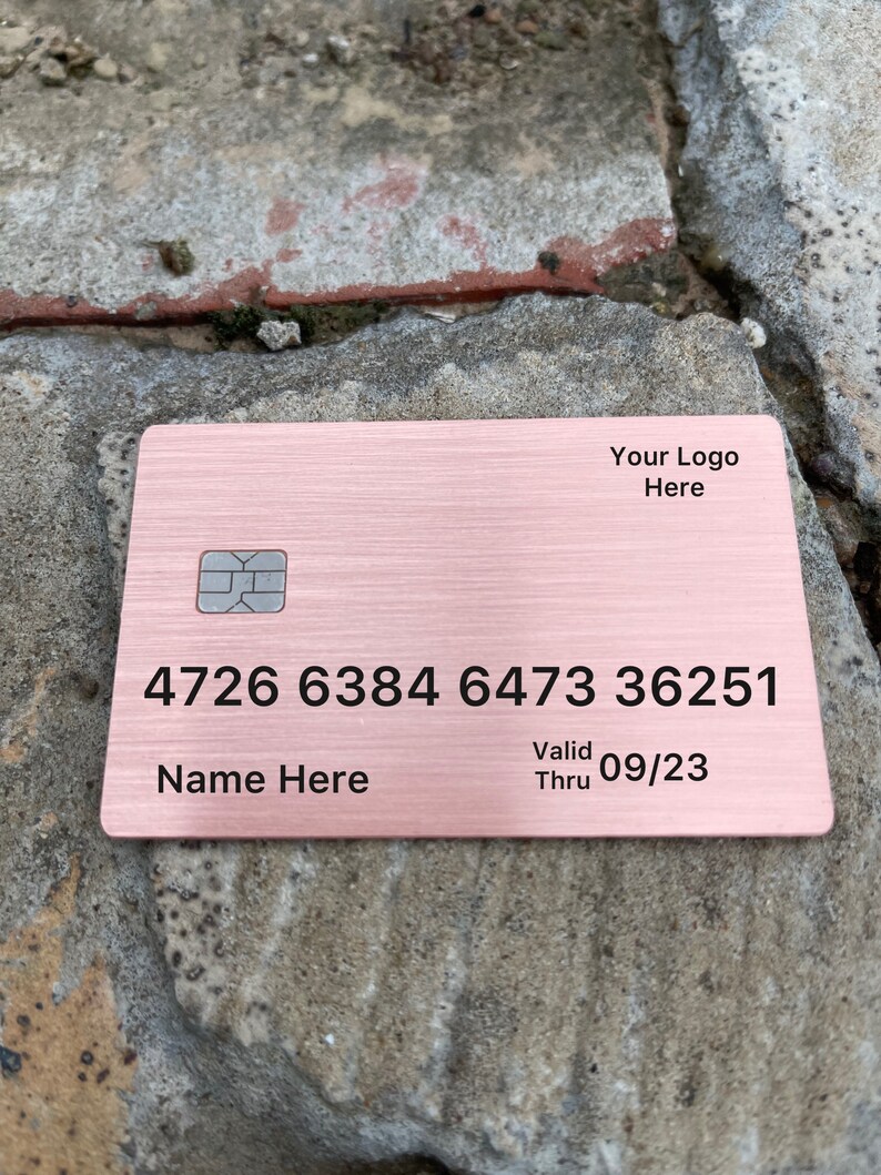 Custom Metal Debit & Credit Cards Convert Plastic Into a Etsy Canada